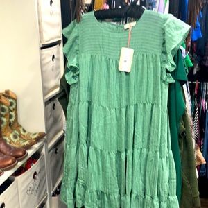 Green Ruffle Dress